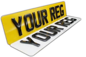 Pair of 4D Gel number plates