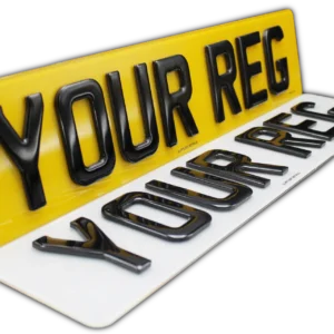 Pair of 4D Gel number plates