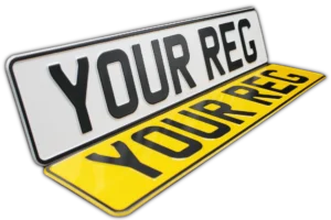 pair of Pressed Metal Number Plates