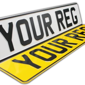 pair of Pressed Metal Number Plates