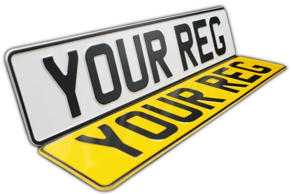 pair of Pressed Metal Number Plates